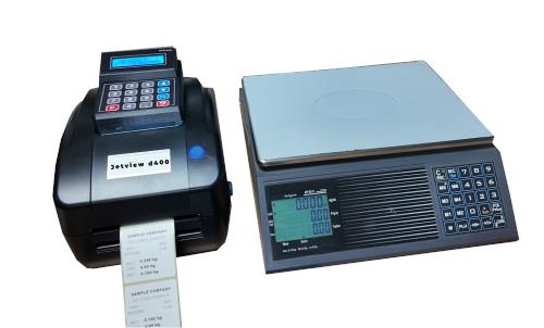 JETVİEW 400D TERAZİ UYUMLU ETİKET YAZICI (EKRANLI 500 PLU ÜRÜN HAFIZALI)